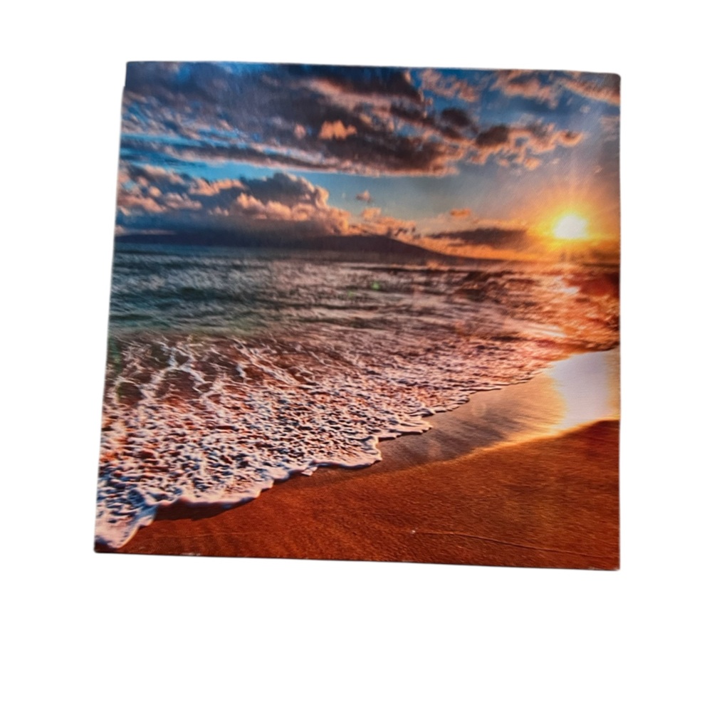 Vibrant Ocean Sunset Canvas Art 12 by 12